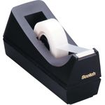 Scotch® Desktop Tape Dispenser, 1" Core, Weighted Non-Skid Base, Black