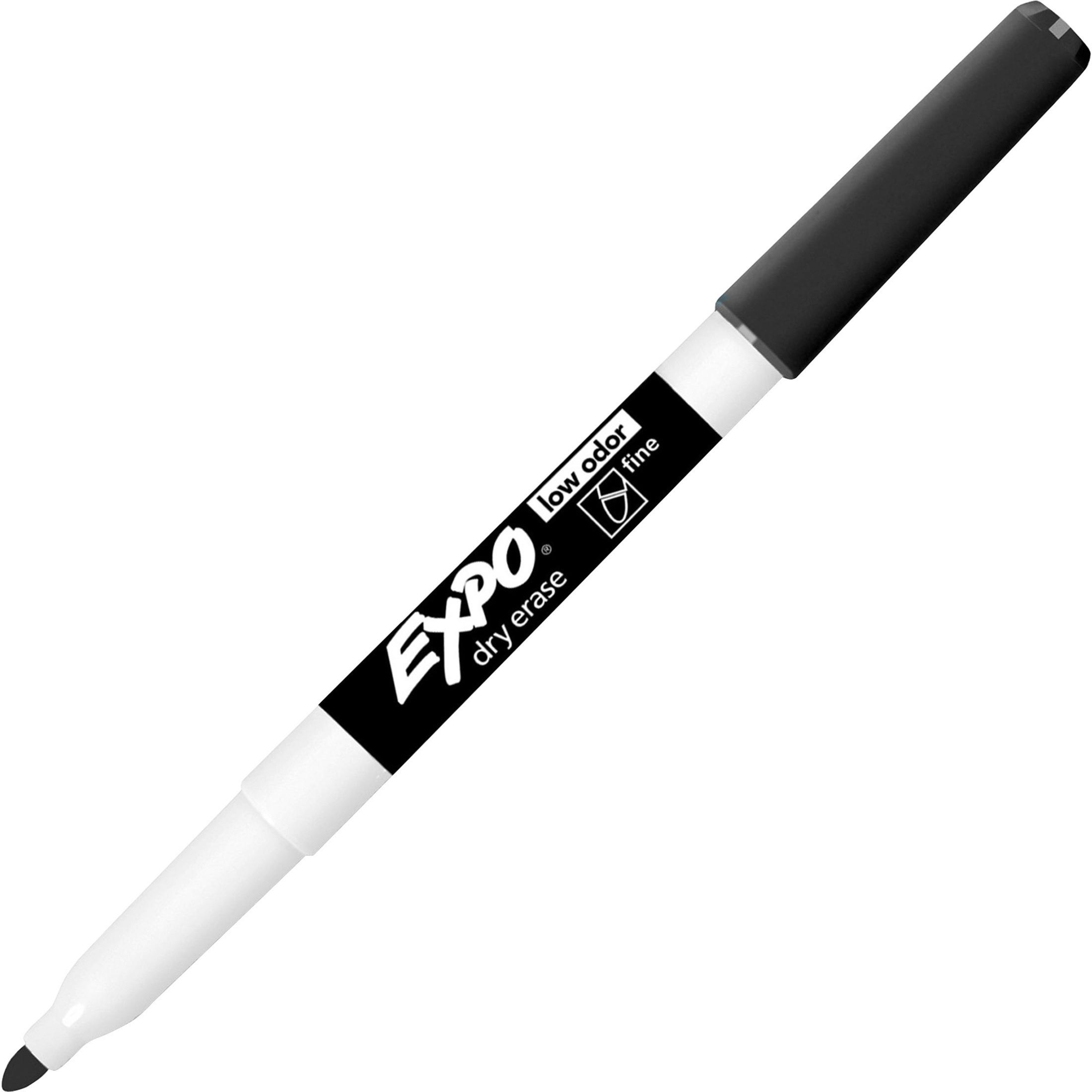 Dry-erase Markers, Fine Point, Nontoxic, 12/DZ, Black