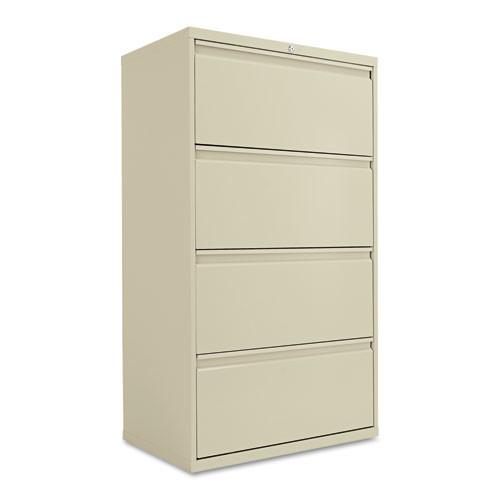 Four-Drawer Lateral File, 30"W - Cabinet Finish: Black