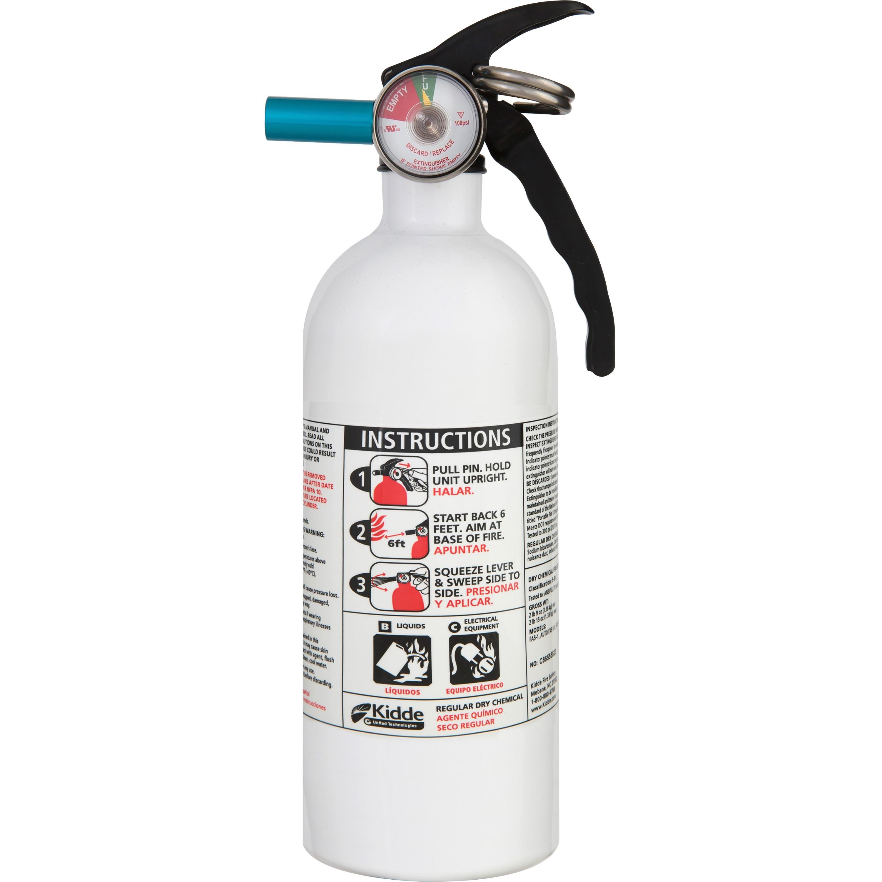Kidde Fire Auto Fire Extinguisher, White