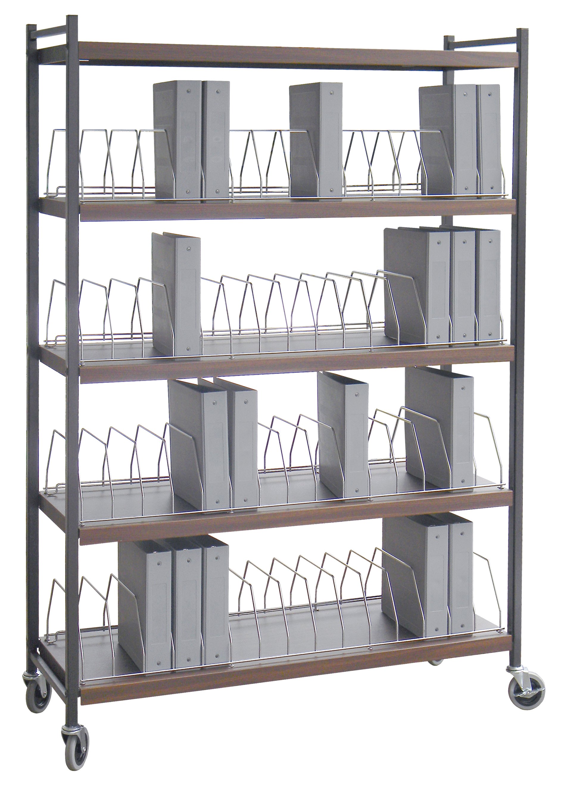Large Vertical Open Chart Rack - 4 Shelves - 45 Binder Capacity ...
