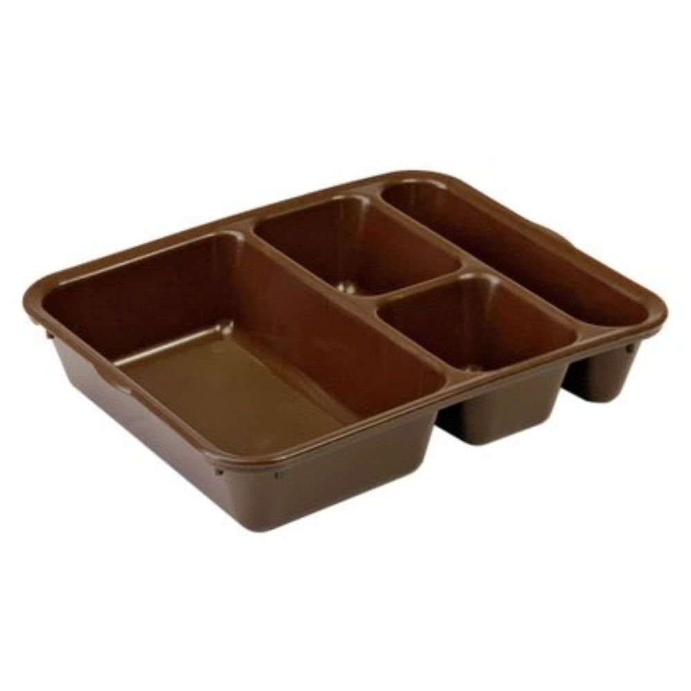 JonesZylon 4-Compartment Tray Large Segmented MaxFlex Chocolate Brown ...