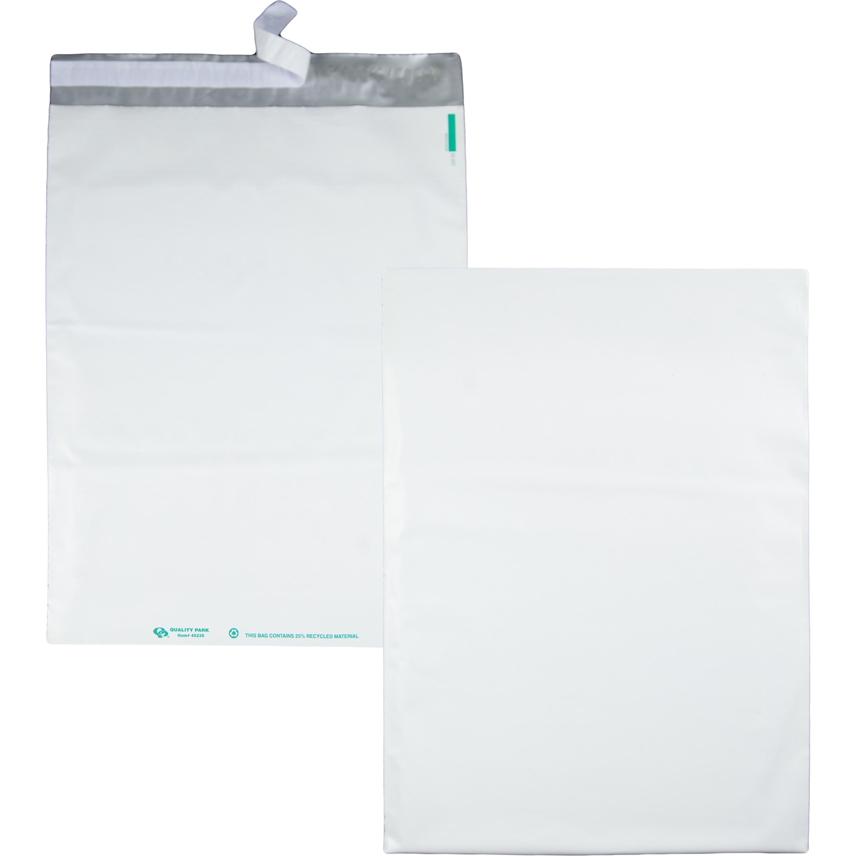Poly Envelopes,w/ Redi-Strip,No Perf.,14"x19",100/PK,White