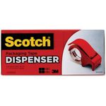 Scotch® Compact and Quick Loading Dispenser for Box Sealing Tape, 3" Core, Plastic, Red