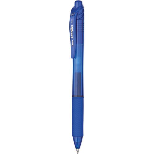 EnerGel-X Retractable Roller Gel Pen, .7mm, Blue Barrel/Ink, Dozen