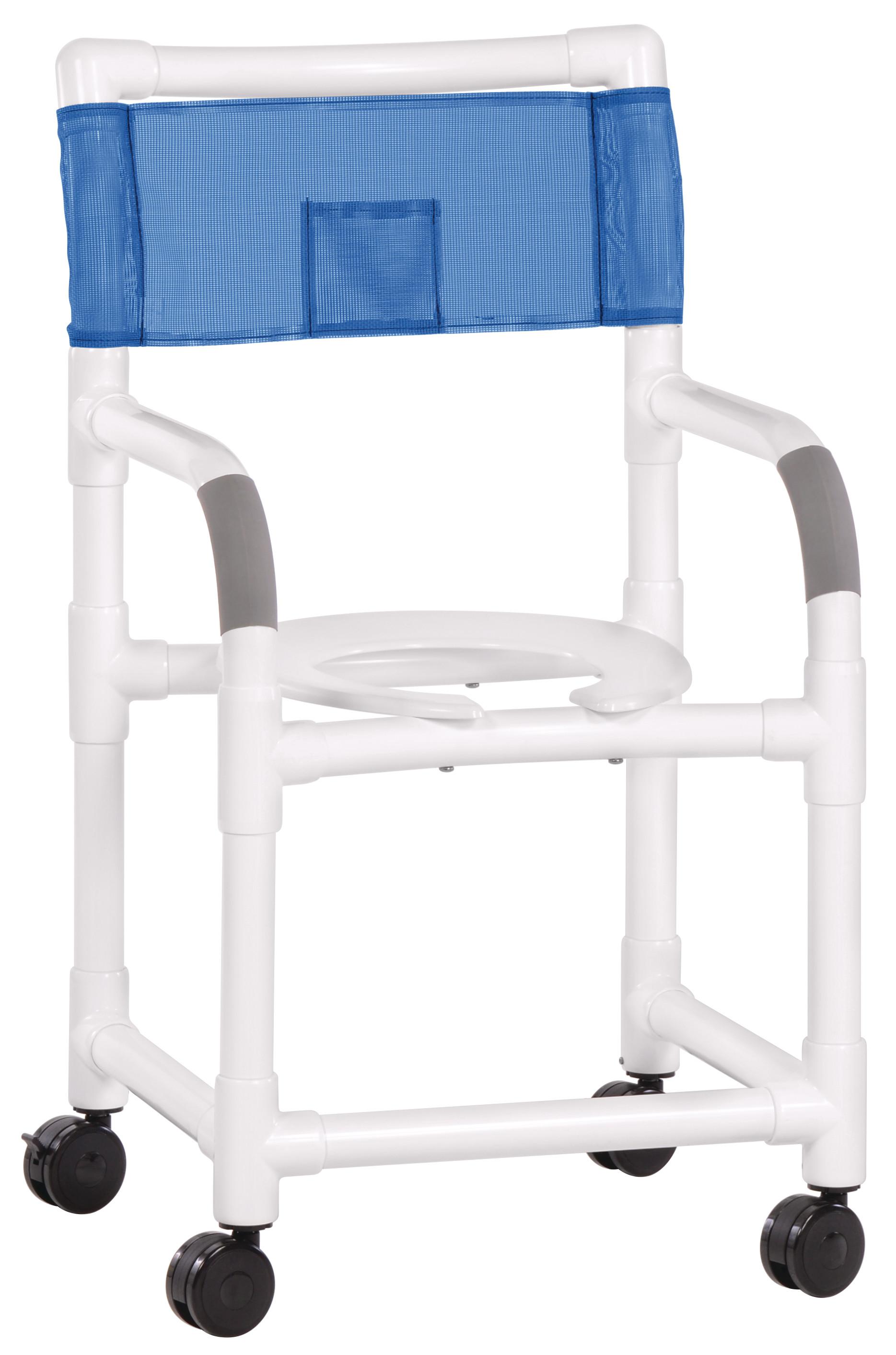 healthline pvc shower commode chair
