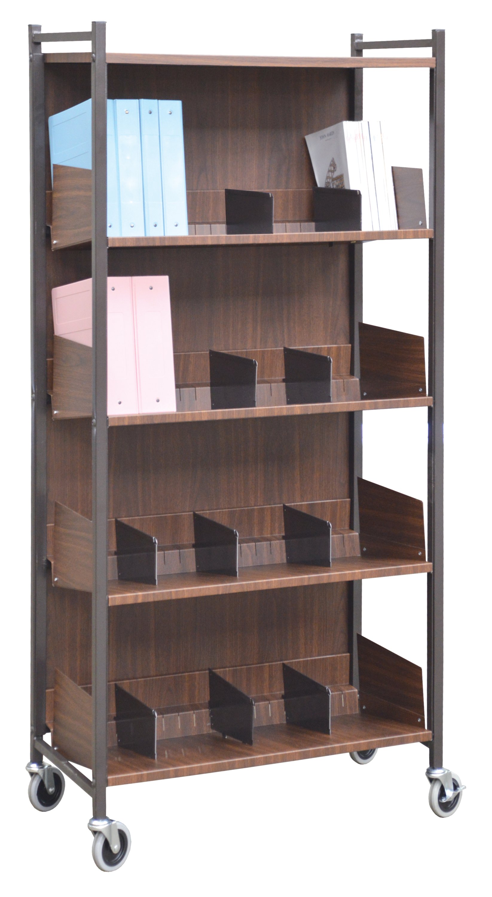 Standard Vertical Storage Four-Shelf Chart Rack, Holds 30 Binders ...