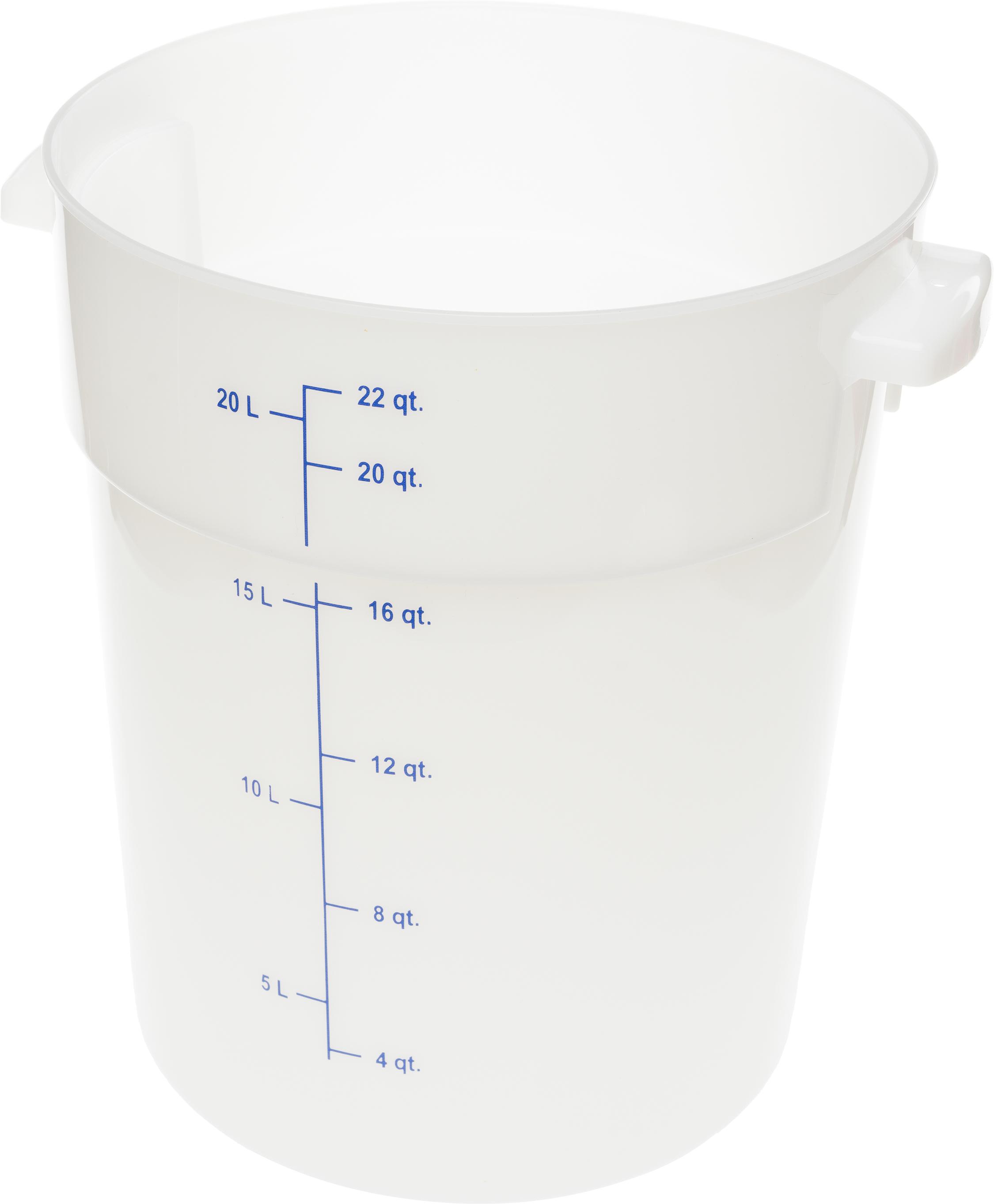 StorPlus™ Round Food Storage Container 22 Quart - White