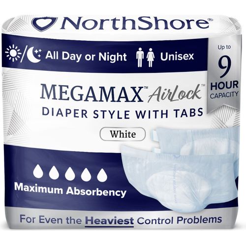 NorthShore MEGAMAX® AirLock Breathable Diaper Style Briefs with