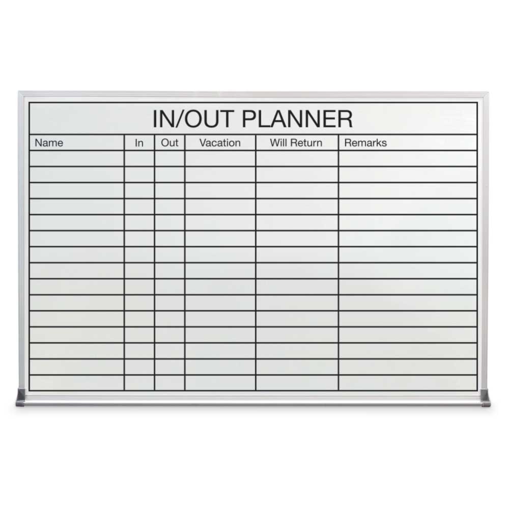 36" X 24" Magnetic In/Out Planner board