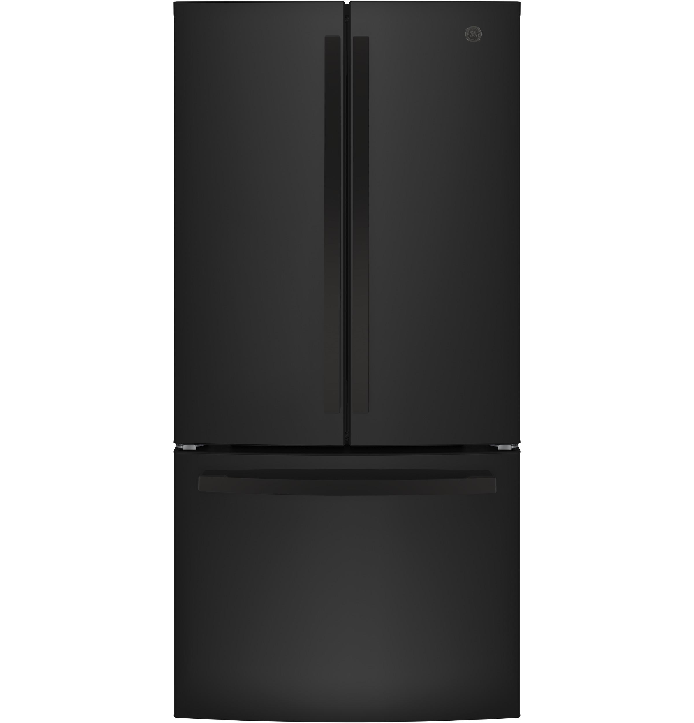 GE® ENERGY STAR® 18.6 Cu. Ft. Counter-Depth French-Door Refrigerator, Black