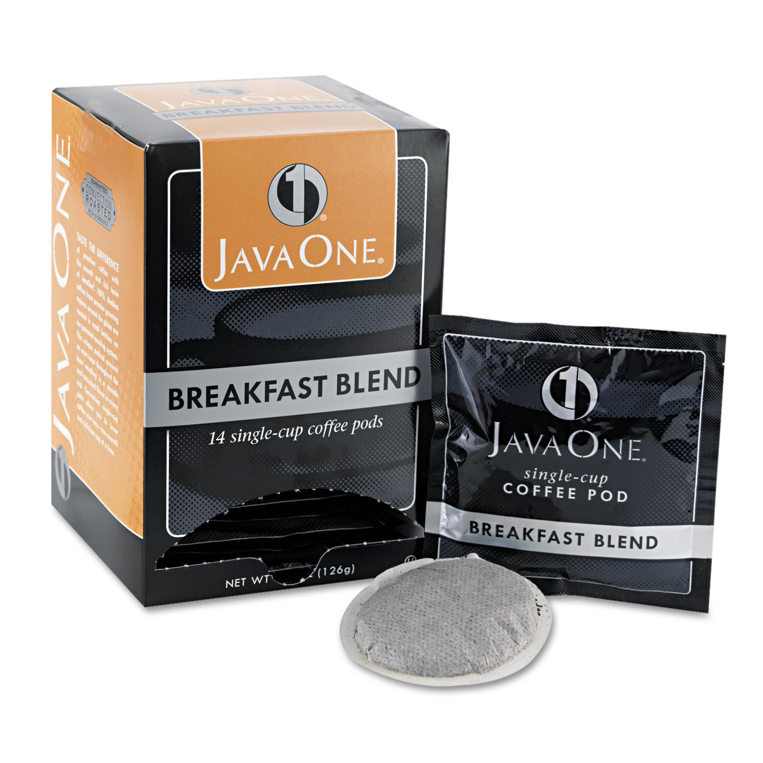 Java One® Coffee Pods, Breakfast Blend, Single Cup, 14/Box