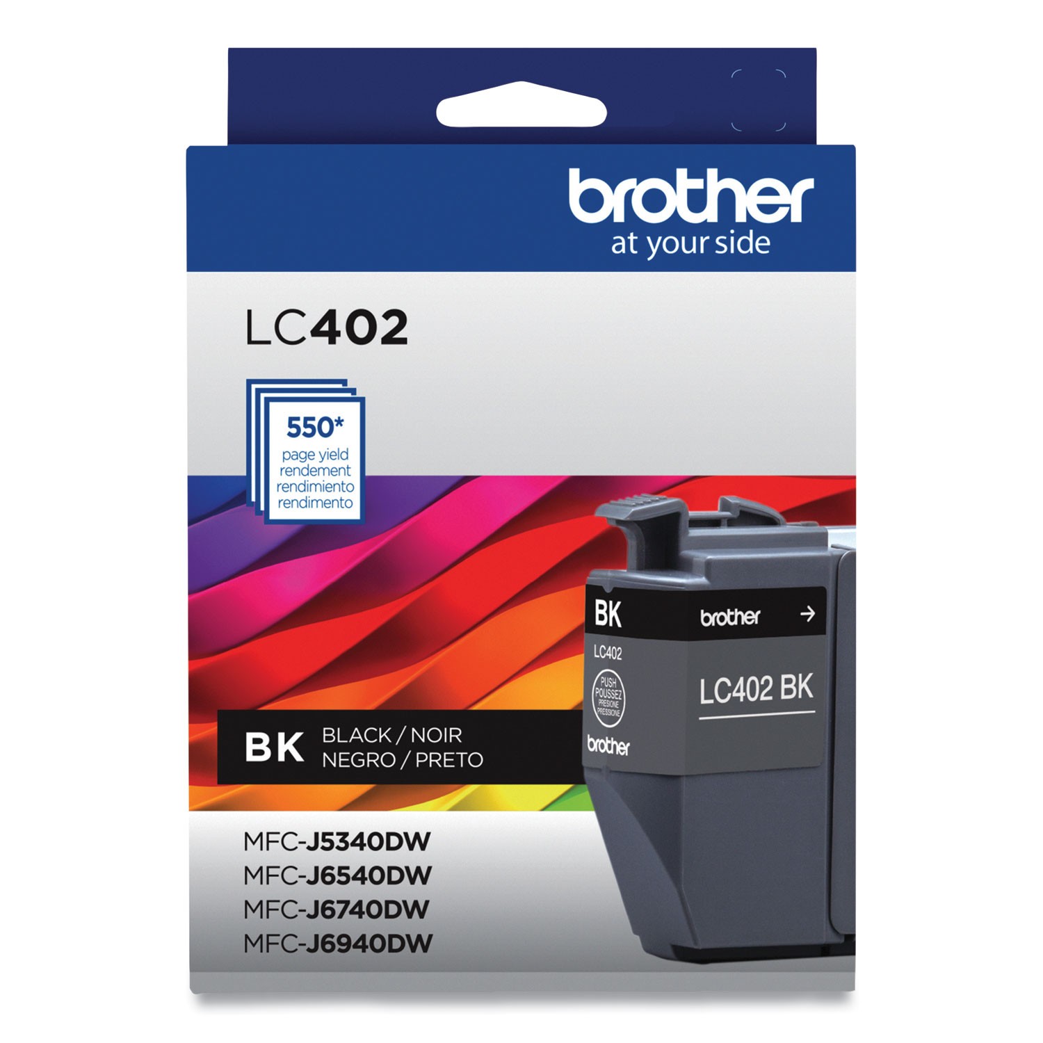 "LC402BKS Ink, 550 Page-Yield, Black"