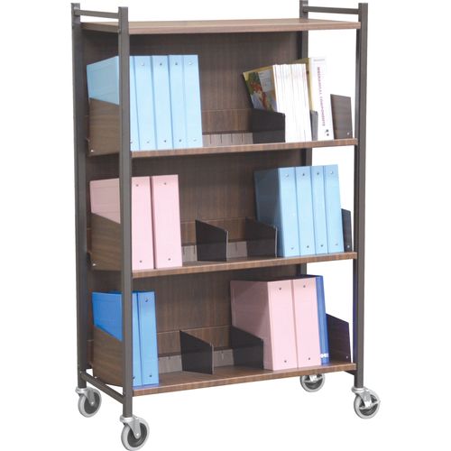 Versa Open Chart Rack - 3 Shelves - Woodgrain (4KF20) | Direct Supply
