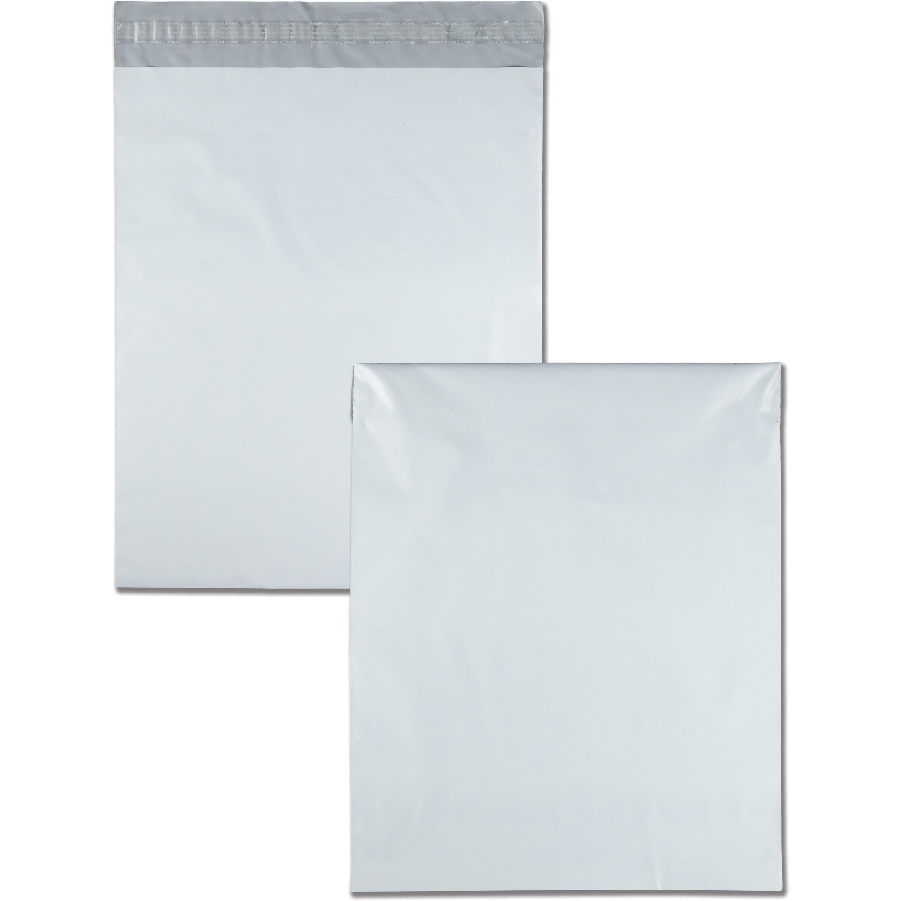 Poly Envelopes,w/ Redi-Strip,No Perf.,14"x17",100/PK,White