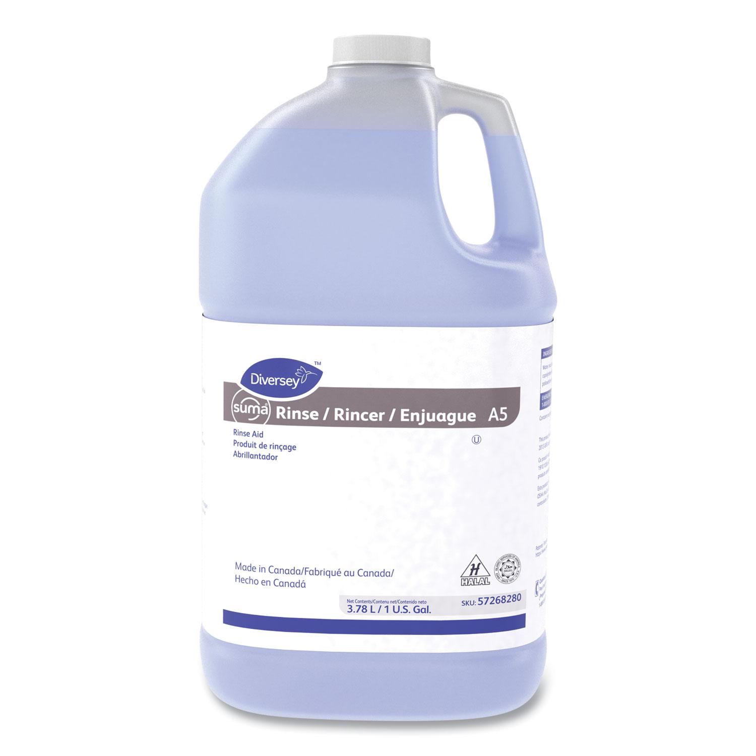 Diversey™ Suma Select A7 Rinse Aid, Warewashing, 1 gal Bottle, 4