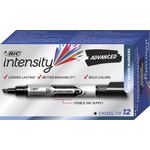 Dry Erase Markers, Low Odor, Chisel Point, 12/DZ, Black