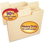 Smead SuperTab Heavyweight Folder, Manila, 1/3 Cut, Letter, 50/BX