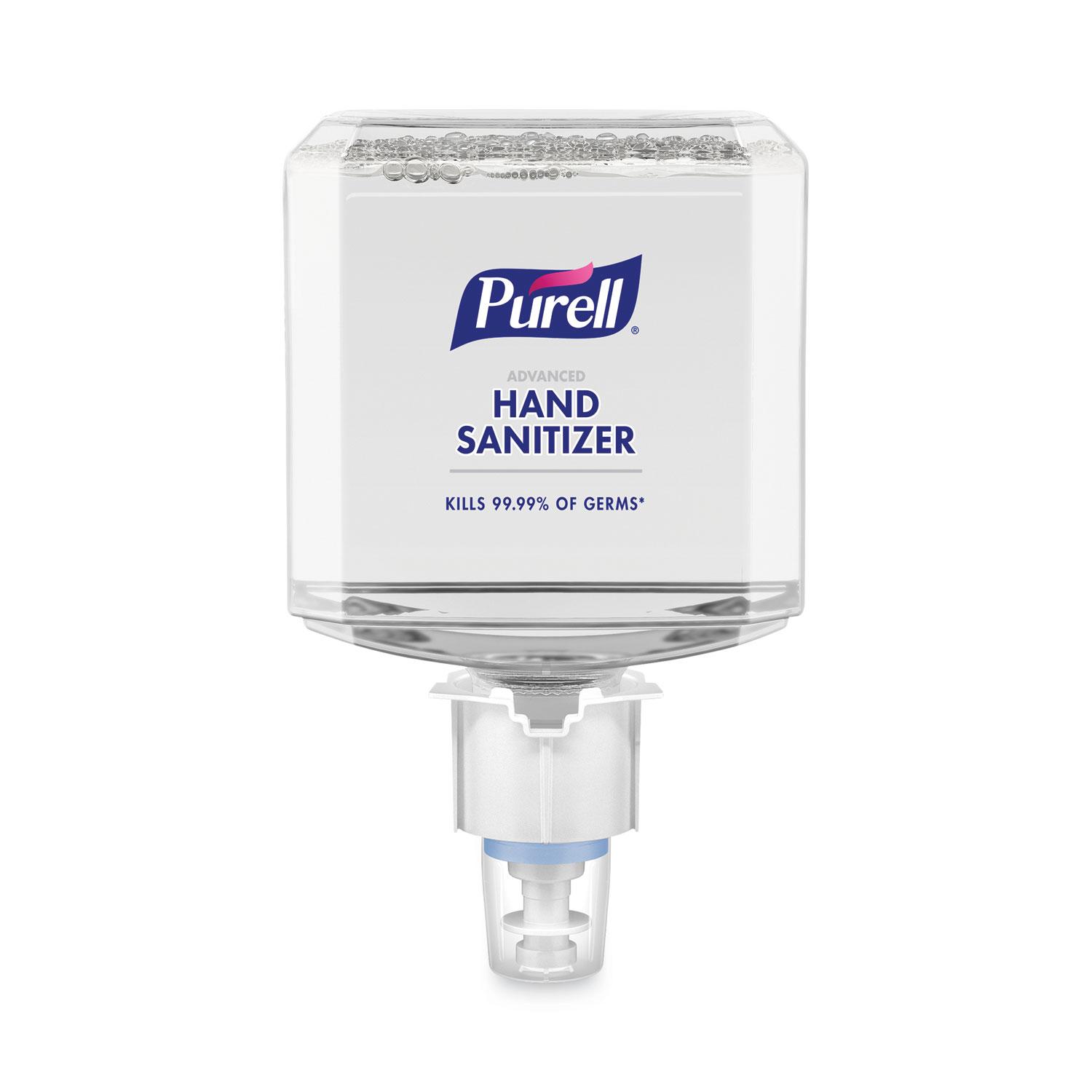 Purell Healthcare Advanced 70% Alcohol Foam Hand Sanitizer, Refill for PURELL ES6 Touch-Free Dispenser, 1200mL, 2/CT (6453-02)