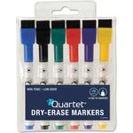 Quartet® Low-Odor ReWritables Dry Erase Mini-Marker Set, Fine Point, Classic, 6/Set
