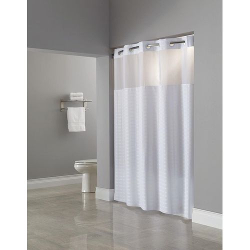 Hookless Madison Shower Curtain Snap In Liner 71 W X 77 L