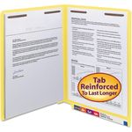 WaterShed/CutLess End Tab 2 Fastener Folders, 3/4" Exp., Letter, Yellow, 50/Box
