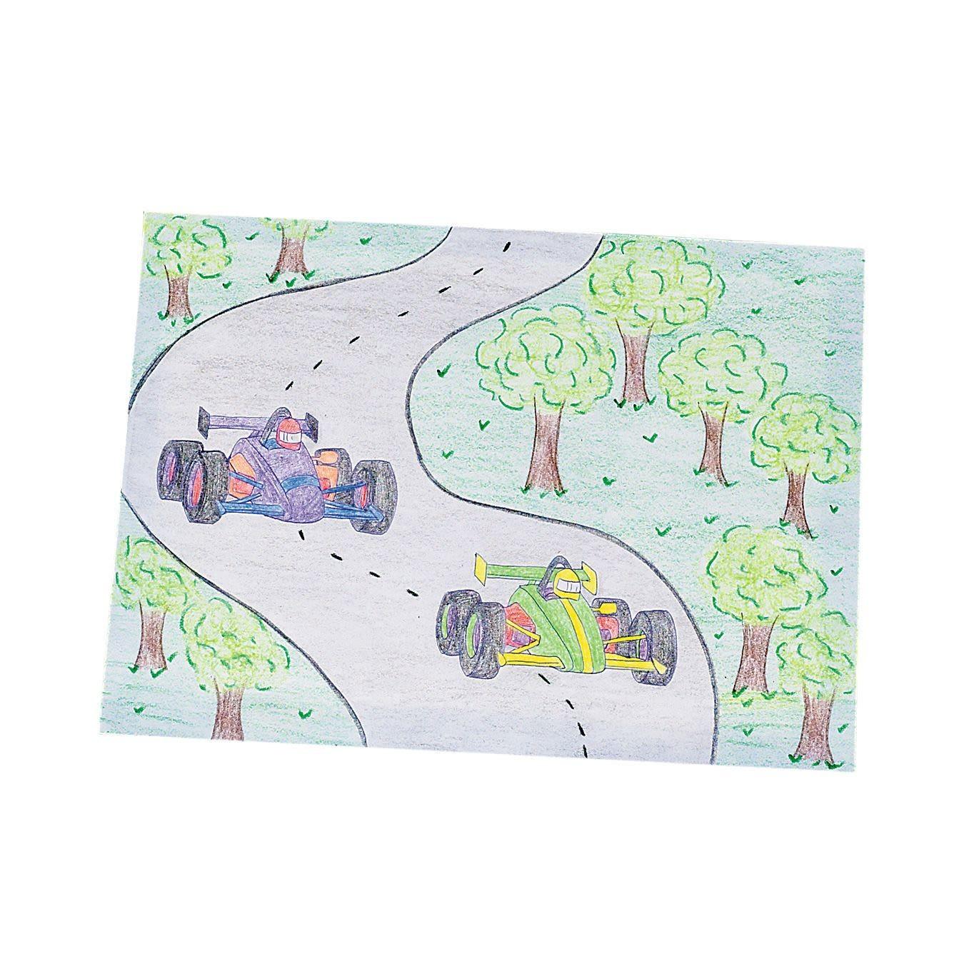 Bright White Sulphite Drawing Paper 9" x 12", 50 lb