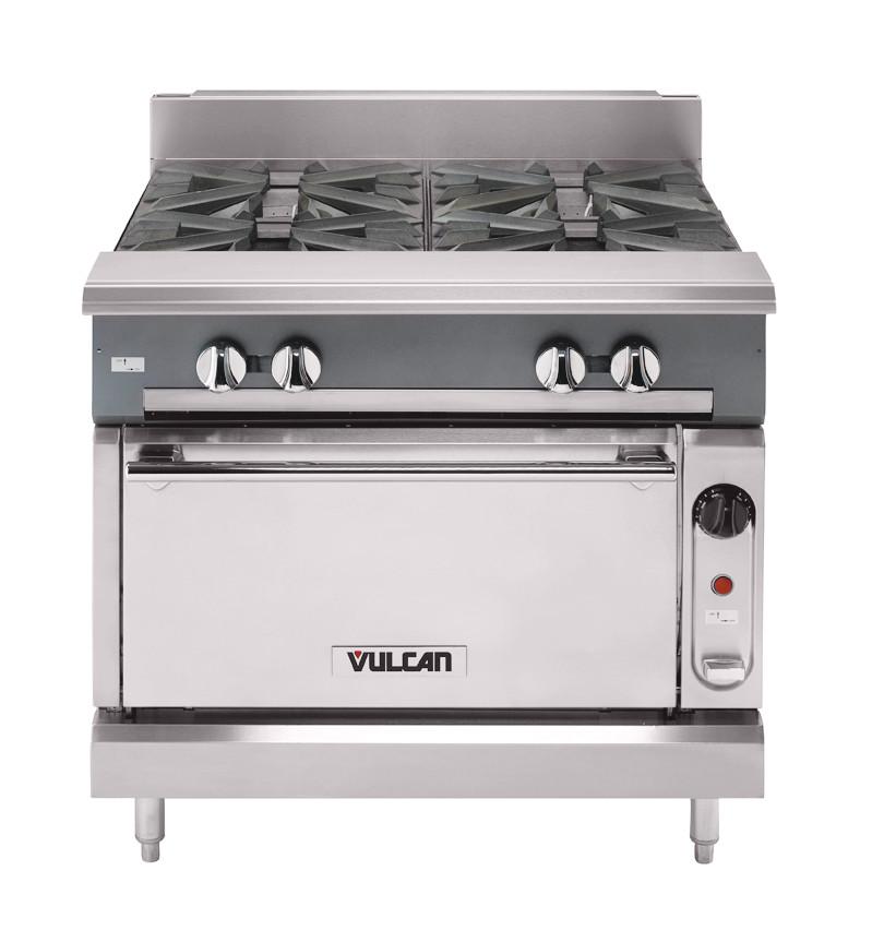 Heavy-Duty Gas Range, Six Burners, Standard Oven - Gas Type: Natural Gas