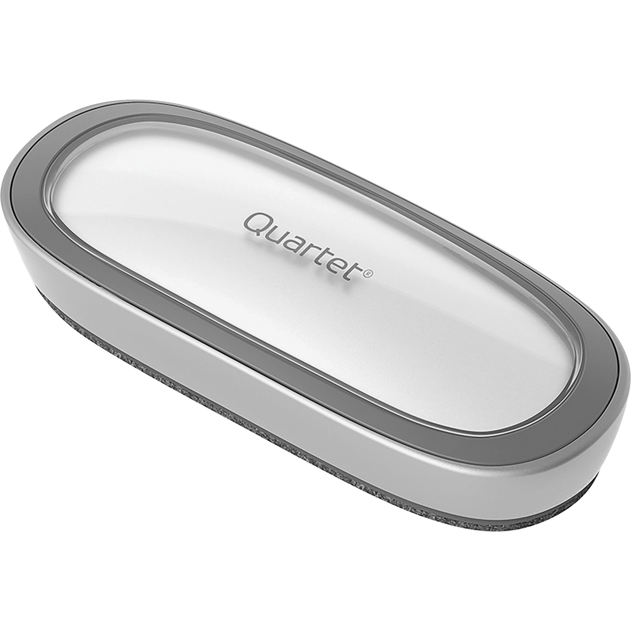 Dry Erase Board Eraser, Premium, with Caddy, 2-3/8" x 6", Silver