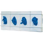 Glove Box Dispenser - Quad Two eaches per pack Holds four boxes of gloves Slotted holes for vertical or horizontal wall mounting White Coated-Wire Made in China