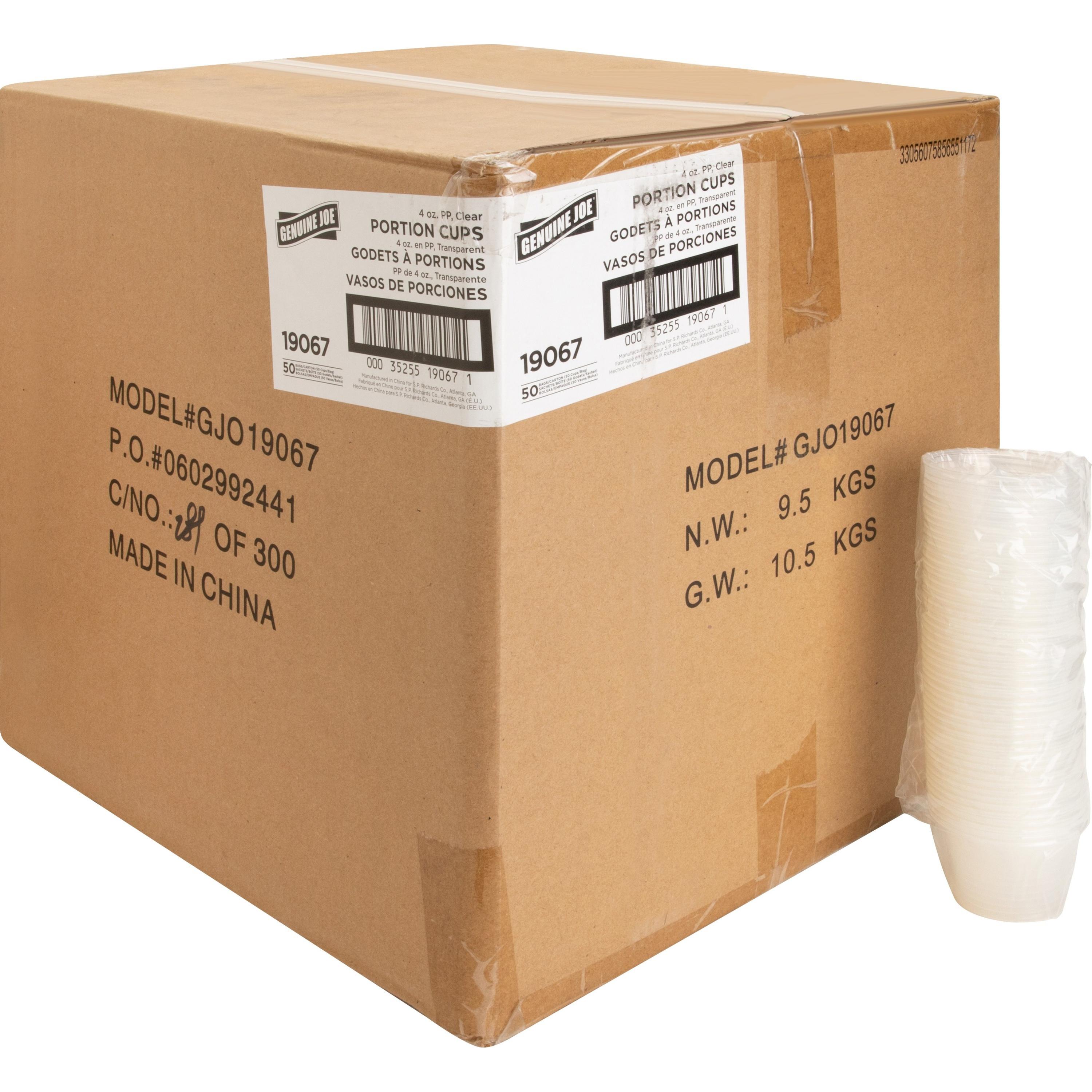 Genuine Joe Portion Cups, Clear, 4oz (Pack of 2500)