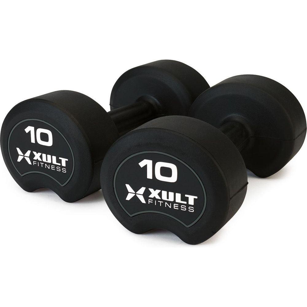 XULT Rubber Studio Dumbbell Pair 8lb Black (BBC14)