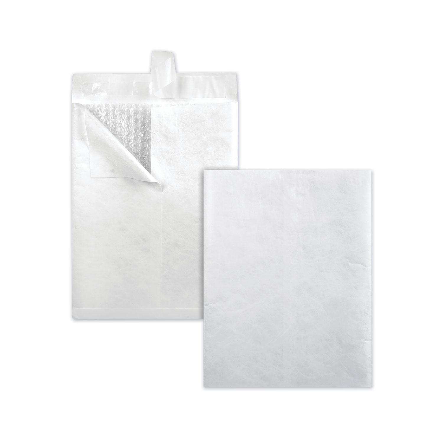 Survivor® DuPont Tyvek Air Bubble Mailer, Self Seal, 9 x 12, White, 25/Box