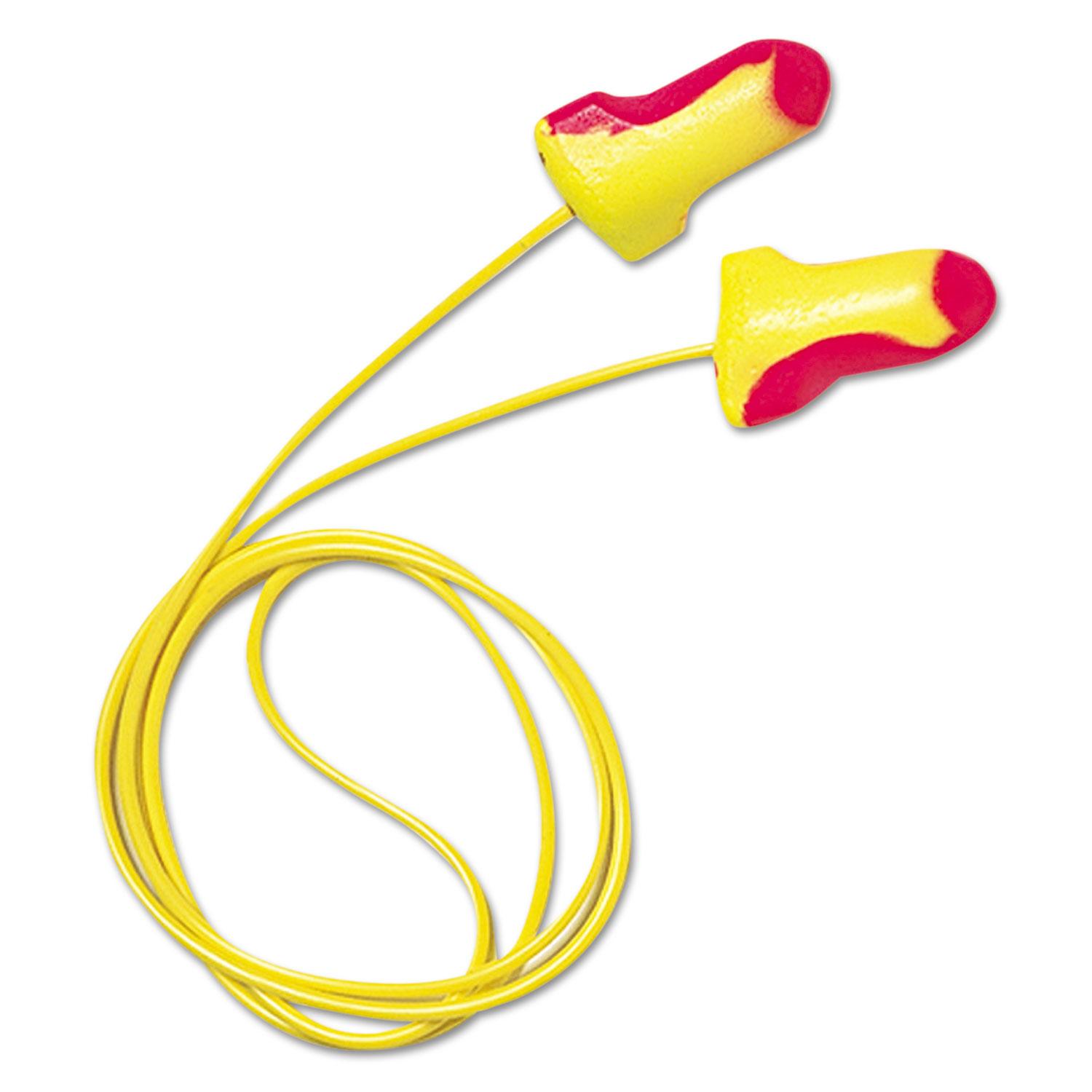 Howard Leight® by Honeywell LL-30 Laser Lite Single-Use Earplugs, Corded, 32 NRR, Magenta/Yellow, 100 Pairs