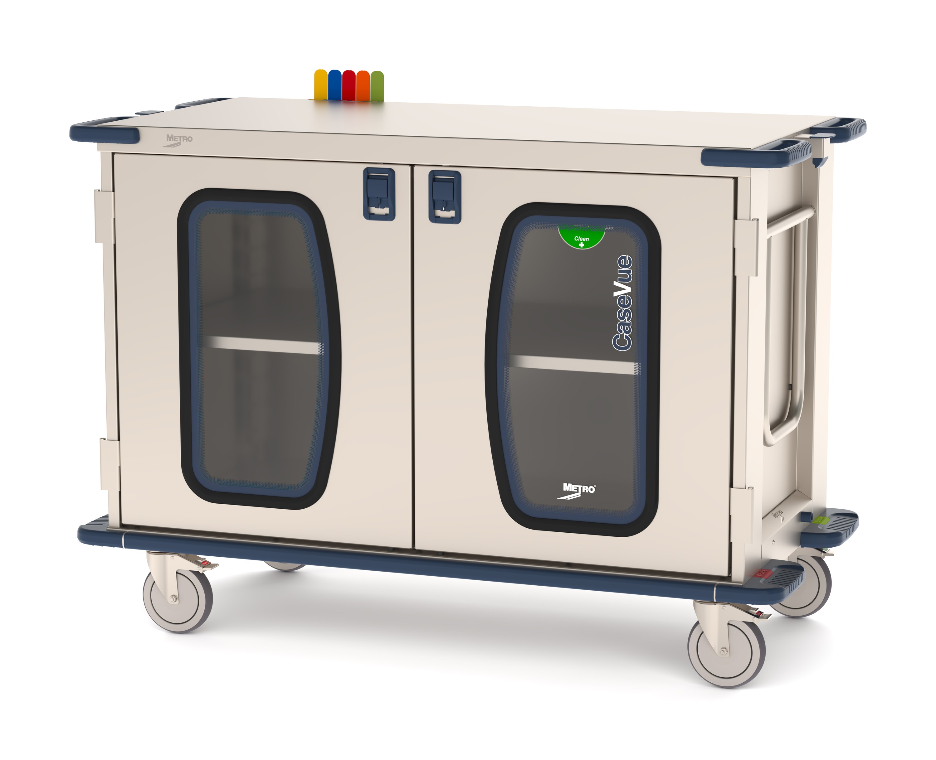 Metro CaseVue CV36LC-5BFH-S1 Surgical Case Cart with Clear Doors, 5th ...