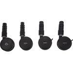 Replacement Direct Supply® Twin Nylon Threaded Stem Casters, 2 Locking, 2 Nonlocking, 4", Set of 4 - PVC Products after 1/1/19