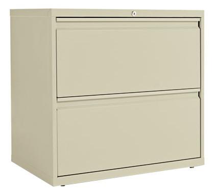 Two-Drawer Lateral File, 36"W - Cabinet Finish: Black