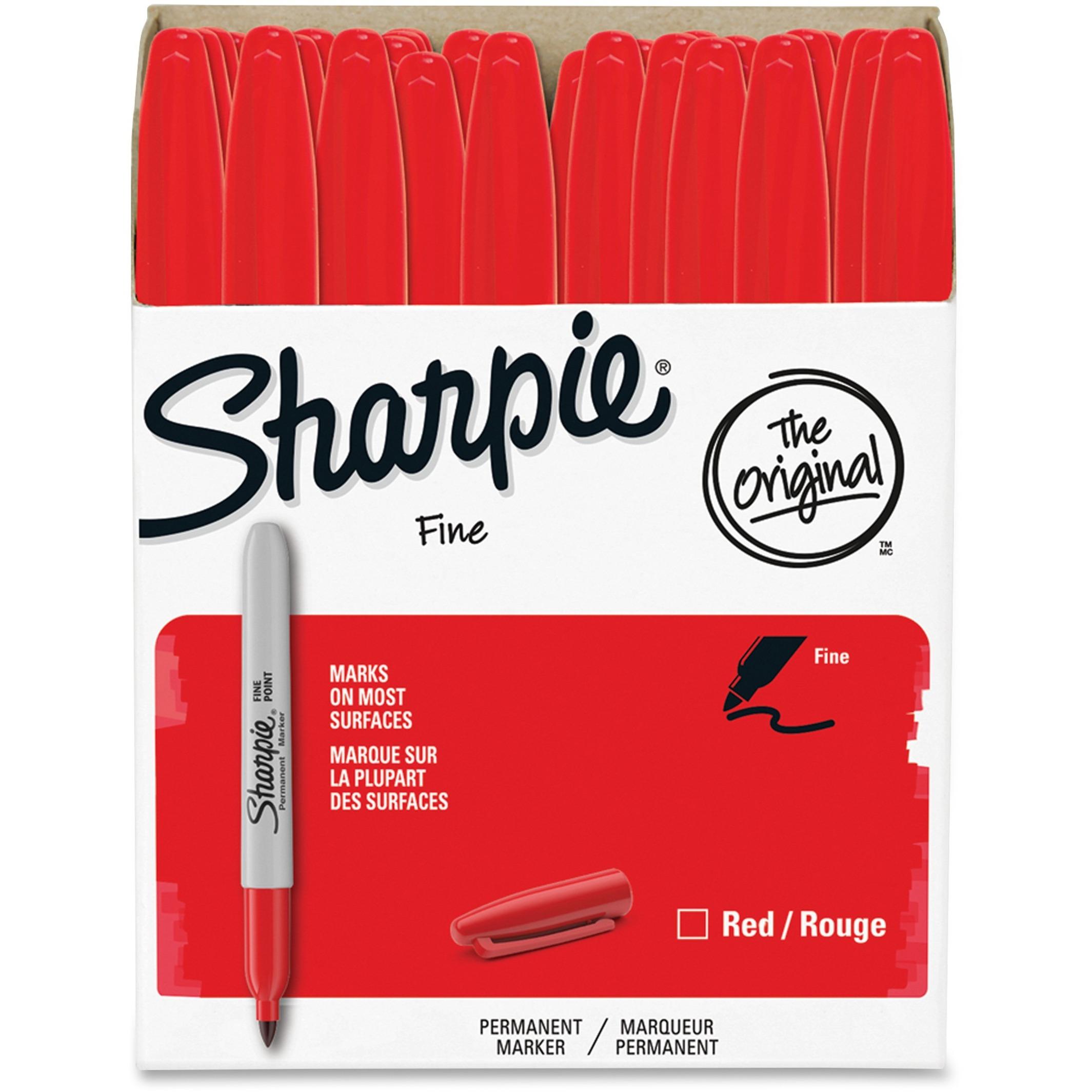Permanent Marker, Sharpie, Fine Point, 36/PK, Red
