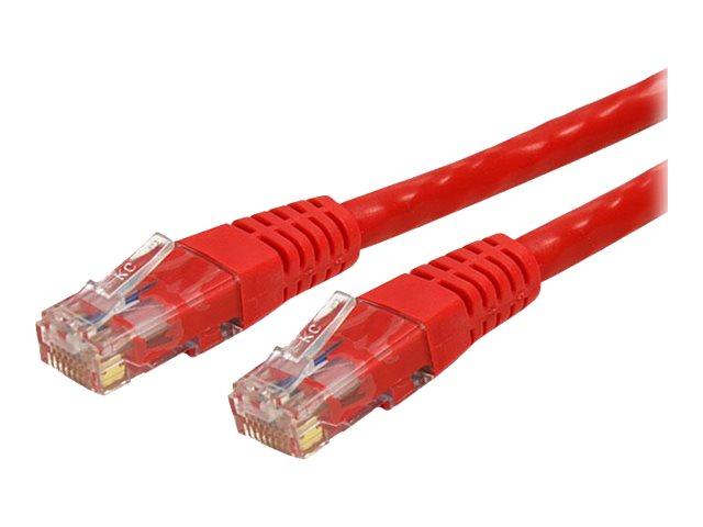 StarTech.com 100 ft Red Cat6 / Cat 6 Molded Patch Cable 100ftCat6 Ethernet Cable - 100 ft - Red - Patch Cable - Molded Cat6 Cable - Long Network Cable - Ethernet Cord - Cat 6 Cable - 100ft (C6PATCH100RD) - patch cable - 100 ft - red