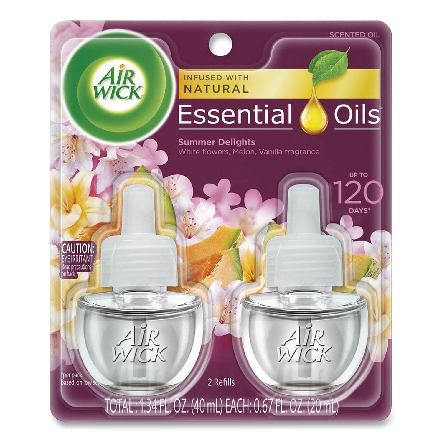 Air Wick® Life Scents Scented Oil Refills, Summer Delights, 0.67 oz, 2/Pack, 6 Pack/Ctn