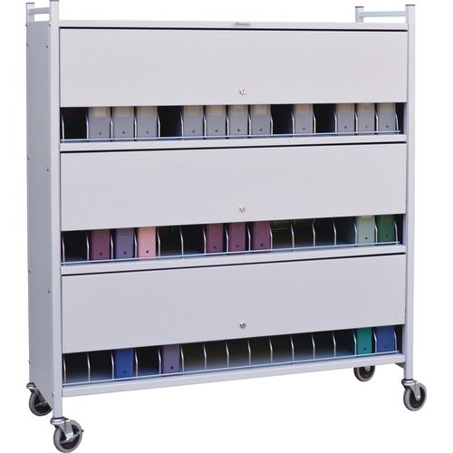 Large Vertical Privacy Chart Rack - 4 Shelves - 45 Binder Capacity ...