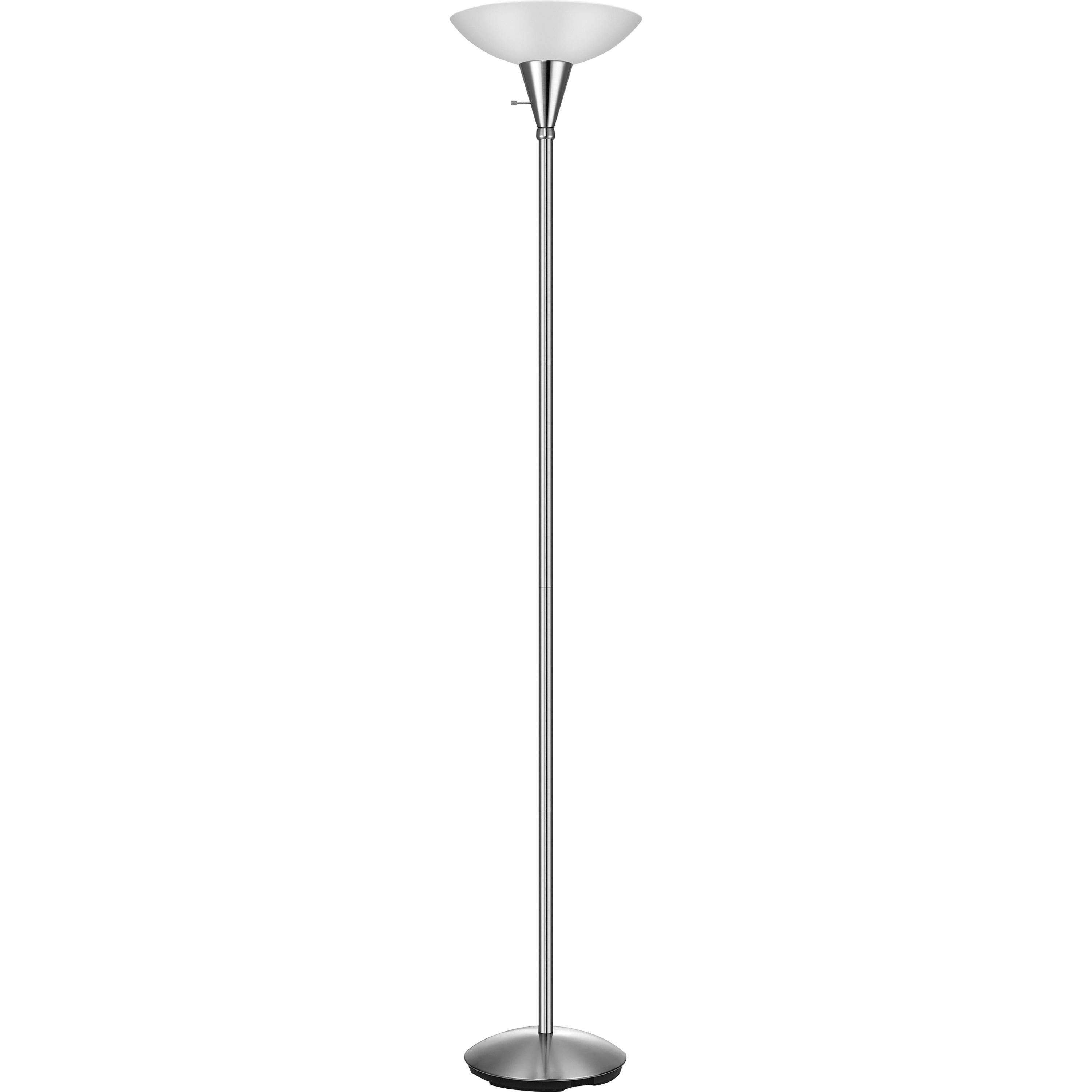 Floor Lamp, 13-Watt CFL, 11-1/5"Wx11-1/5"Lx70-1/2"H, Silver
