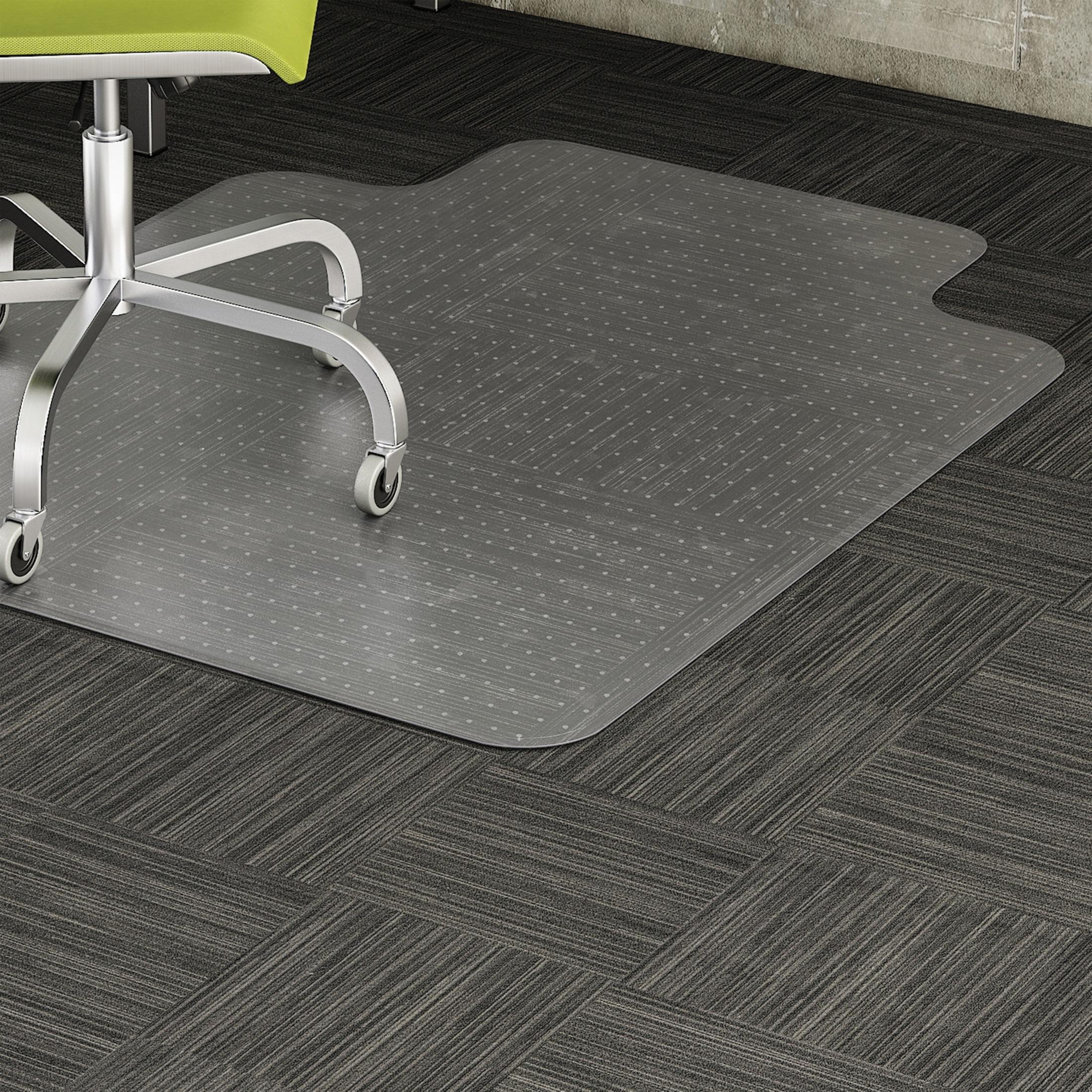 Low Pile Chairmat, 36"x48", Standard Lip 19"x10", Clear