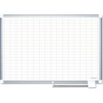 MasterVision® Grid Planning Board, 1 x 2 Grid, 48 x 36, White/Silver