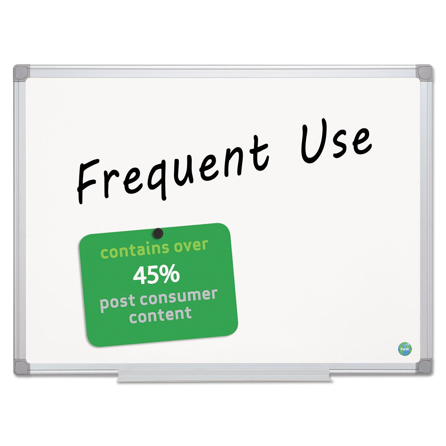 MasterVision® Earth Gold Ultra Magnetic Dry Erase Boards, 48 x 72 White, Aluminum Frame