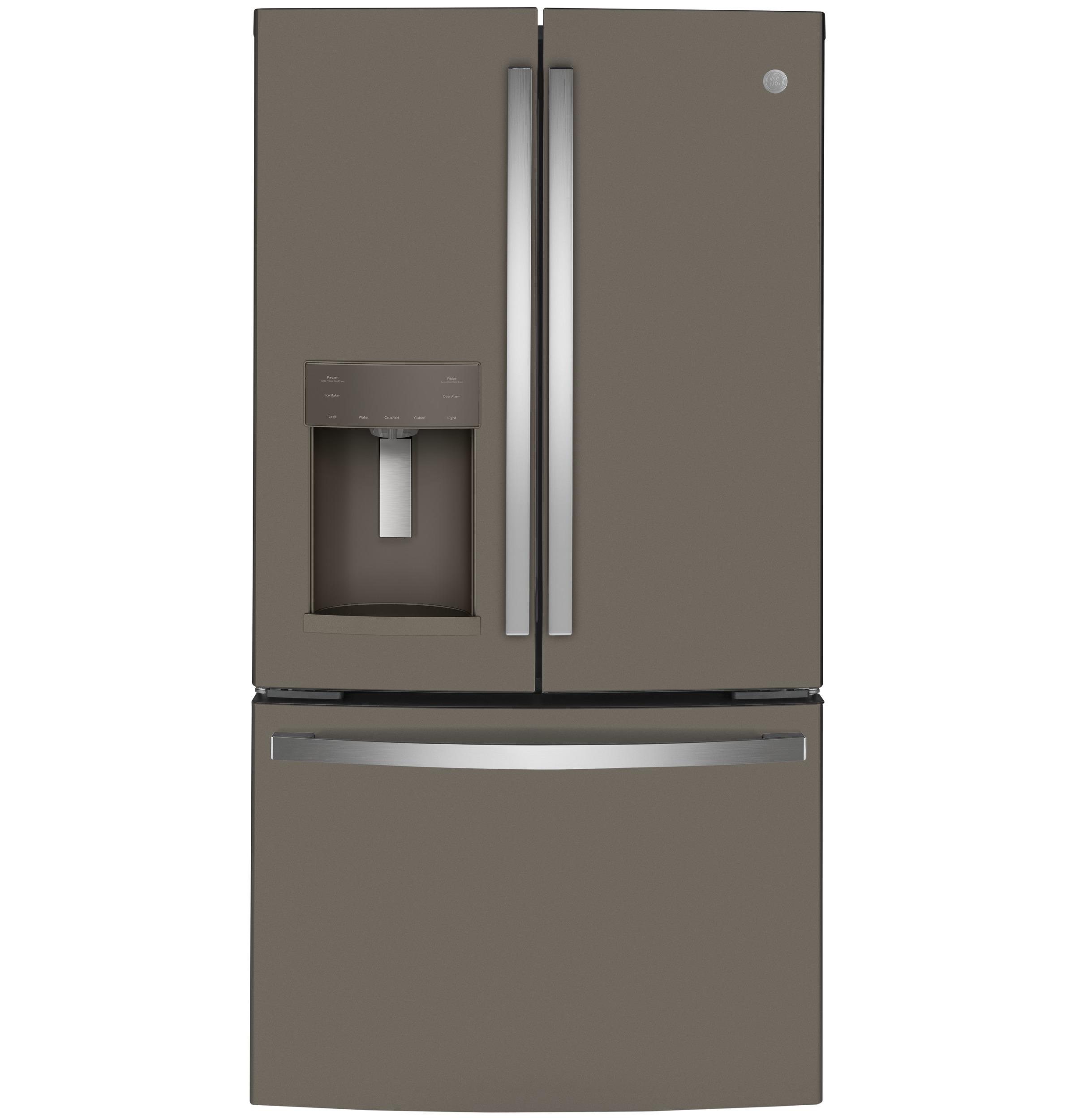 GE® ENERGY STAR® 22.1 Cu. Ft. Counter-Depth French-Door Refrigerator, Fingerprint-Resistant Slate