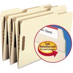 Smead Folders, Two Fasteners, 1/3 Cut Assorted Top Tabs, Legal, Manila, 50/Box