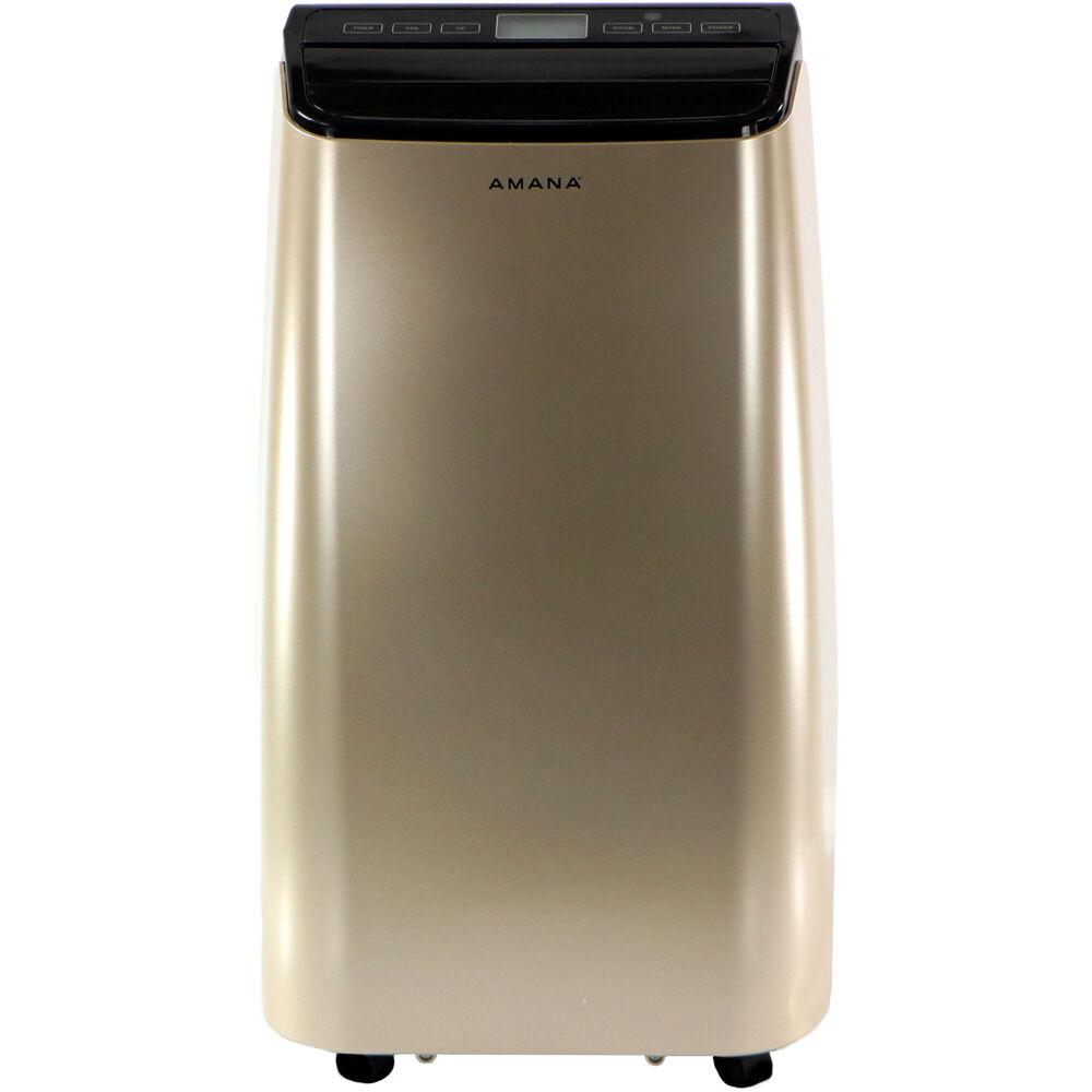 Amana Portable Air Conditioner with Remote Control in Gold/Black for Rooms up to 500 -Sq. Ft.