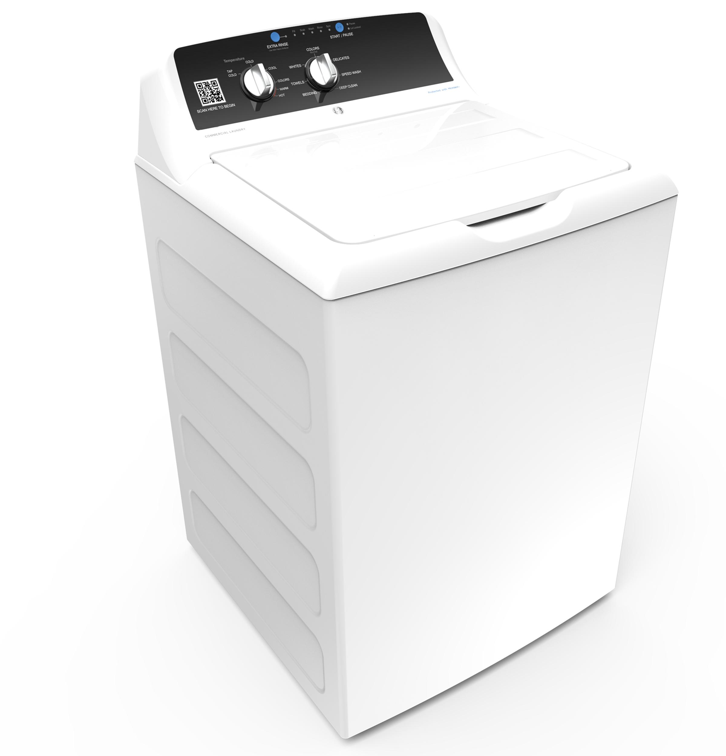 GE® 4.2 cu. ft. Capacity Commercial Washer With Stainless Steel Basket, White
