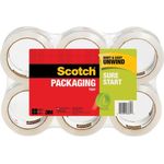 Scotch® Sure Start Packaging Tape, 1.88" x 54.6yds, 3" Core, Clear, 6/Pack